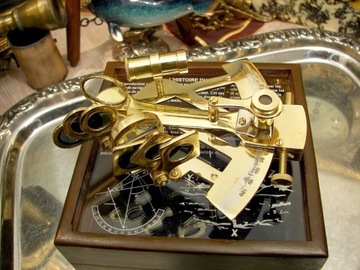 Секстан латунный в коробке - NSWB -GD