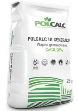 WAPNO GRANULOWANE NAWÓZ 93-98%CaCO3 POLCALC 25KG