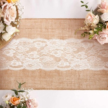 ДЖУТОВАЯ СТУПИНА С КРУЖЕВОМ КРЕЩЕНИЕ И ПРИЧАСТИЕ 28смх2,75м