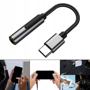 USB C do 3,5 mm Aux Jack S? Uchawki Kabel Audio