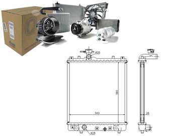 CHLADIČ MOTORU AGILA (00-) 1.0 I 12V/380X349X26