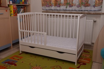 БЕЛАЯ ДЕТСКАЯ КРОВАТЬ/ЛЕНТА С ЯЩИКОМ