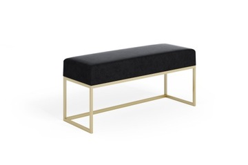 Ławka pufa tapicerowana loft PT metalowy stelaż ZŁOTY 110cm