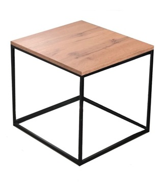 Kwietnik Loft czarny DREWNIANY 50cm DUŻY BLAT30x30