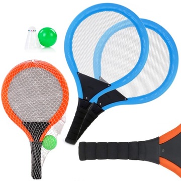 ZESTAW RAKIETEK + LOTKA PIŁKA BADMINTON 2 KOLORY 50 CM