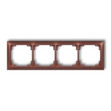 Karlik Deco Soft brąz met - ramka 4-krotna 9DRSO-4