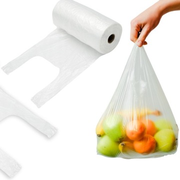 Reklamówki jednorazowe HDPE zrywki na rolce 480 szt. Polskie, atestowane.