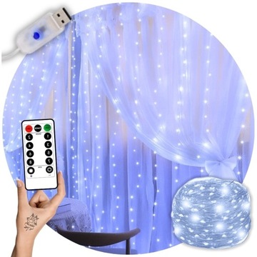 УКРАШЕНИЕ ОКНА СВЕТОДИОДНАЯ ЗАНАВЕСА ДЕКОРАТИВНАЯ РОЖДЕСТВЕНСКАЯ ГИРЛЯНДИЯ