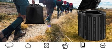 ТУРИСТИЧЕСКИЙ ТУАЛЕТ ПОРТАТИВНЫЙ КЕМПИНГ СКЛАДНОЙ ТУАЛЕТ 20Л 200КГ КЕМПИНГ