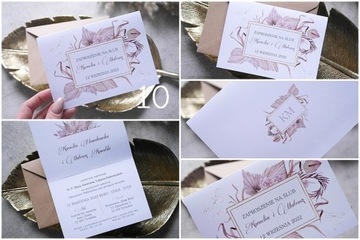 Приглашения на свадьбу в конверте, набор из 5 штук, в конверте для свадебных приглашений