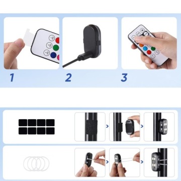 Беспроводной светодиодный стробоскоп с пилотом 4шт для BIKE DRON+ цвет