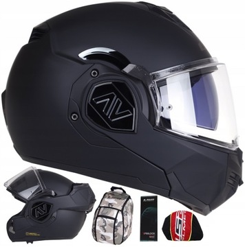 Kask motocyklowy szczękowy LS2 FF906 ADVANT SOLID MATT BLACK XL Valiant III