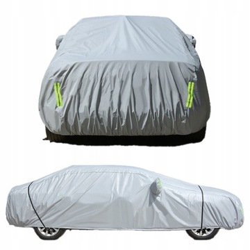 MOCNY DUŻY POKROWIEC WODOODPORNY PEVA PLANDEKA NA SAMOCHÓD ZESTAW XL