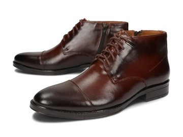 Ботинки челси ПОЛЬСКАЯ ЗИМНЯЯ ОБУВЬ КОЖАНАЯ 560 КОРИЧНЕВЫЙ 41