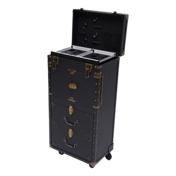 RETRO KUFEREK KOSMETYCZNY WALIZKA NA KÓŁKACH