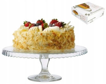 Patera z na ciasto tort 32cm na nodze PASABAHCE !!