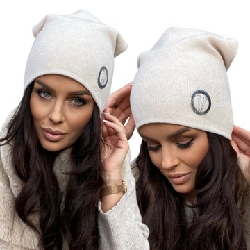 CZAPKA DAMSKA ZIMOWA NA ZIMĘ CIEPŁA WYGODNA GRUBA KOBIECA SPORTOWA KOLORY