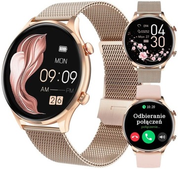 SMARTWATCH ZEGAREK DAMSKI 2 GEN POLSKIE MENU POŁĄCZENIA SPORT SMART WATCH