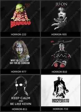 koszulka z nadrukiem vintage super prezent halloween horror różneWZORY