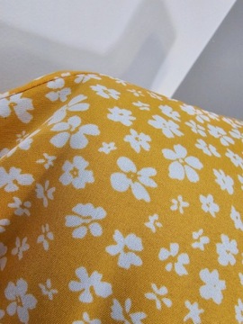 Shein bluzka żółta kwiatki w serek 44