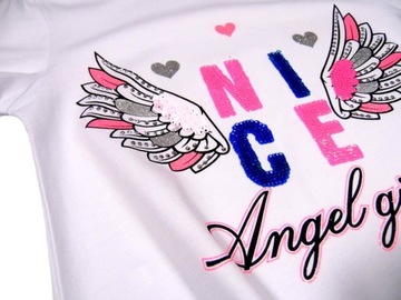 БЛУЗКА с крылышками и пайетками NY-33 NICE 16Y белая