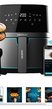 Интеллектуальная фритюрница Cecotec с горячим воздухом 5,5 л Cecofry Full Inox Black 5500 Connect
