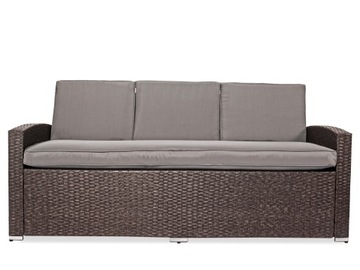 Meble ogrodowe rattanowe SOFA DELUXE 180 na 2 osoby CIEMNA Brązowa