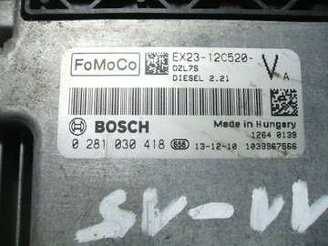 JAGUAR XF X250 2.2D ŘÍZENÍ JEDNOTKA MOTORU ECU 0281030418 EX23-12C520-V