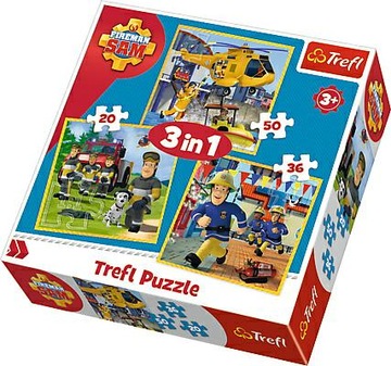 TREFL puzzle 3w1 strażak Sam w akcji 34844