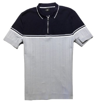 RIVER ISLAND _ ZNAKOMITA KOSZULKA POLO Z LOGO_ M/L