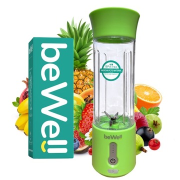 BLENDER BEZPRZEWODOWY beWell DO KOKTAJLI SMOOTHIE FOREMKA DO LODU W ZESTAW