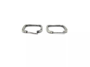 СЕРЕБРЯНЫЕ ОТКРЫТЫЕ КВАДРАТНЫЕ СЕРЬГИ 925 / 2,73 Г