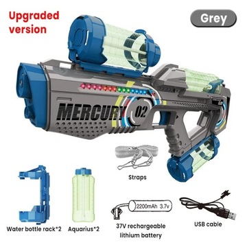 Fully Automatic Luminous Water Blaster Gun, Electric Continuous Firing