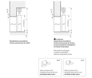 Система S60 для раздвижных дверей весом до 60 кг. 160 см