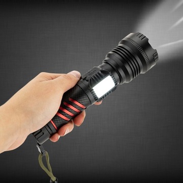 МОЩНЫЙ ТАКТИЧЕСКИЙ СВЕТОДИОДНЫЙ ФОНАРЬ, ПОИСК, ОТРАЖАТЕЛЬ, ЗУМ POWERBANK