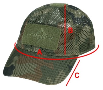 Бейсболка DOMINATOR, вентилируемая, регулируемая, липучка, wz.93