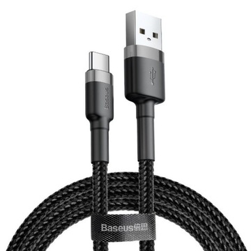 Мощный кабель USB-C — USB-A, 1 м, плетеный кабель Baseus, быстрая зарядка, 3 А, тип C, контроль качества