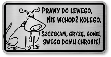 Uwaga pies - śmieszna tabliczka