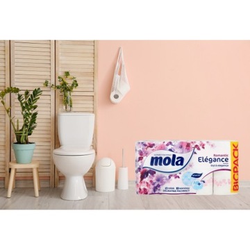 Туалетная бумага Mola Romantic Elegance, 16 рулонов, 3 слоя, мягкая, деликатная