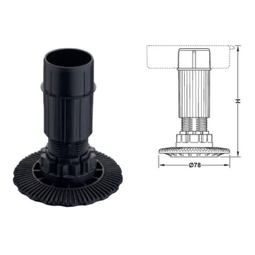 Ножка мебельная AXILO HAFELE H 53 - 80 мм