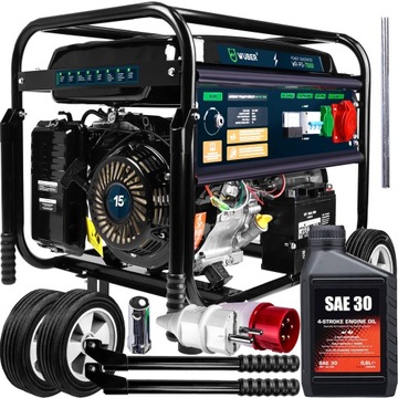GENERATOR PRĄDU AGREGAT PRĄDOTWÓRCZY TRÓJFAZOWY OHV MIEDŹ AVR 15KM 7500W