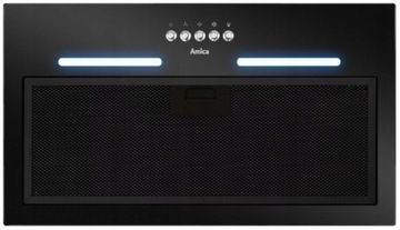 Okap do zabudowy Amica OMP6254BG czarny szkło LED