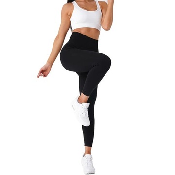 LEGGINSY Getry WYSOKI STAN Fitness MODELUJĄCE FIT