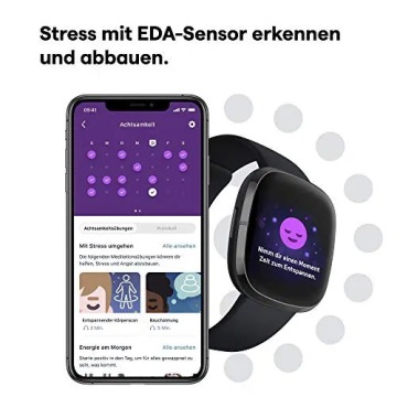Усовершенствованные умные часы Fitbit Sense: контролируйте здоровье сердца и справляйтесь со стрессом