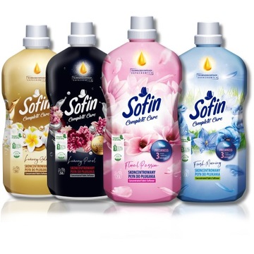 SOFIN Płyn do płukania Tkanin Ochrona Kolorów MIX Zestaw 4szt 256 Prań