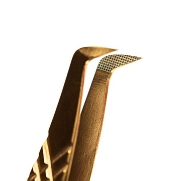 Пинцет для ресниц Noble Gold PRO 2