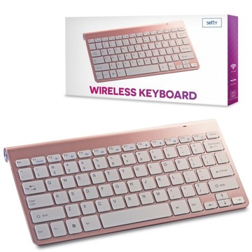 Klawiatura bezprzewodowa Setty rose gold Wi-Fi