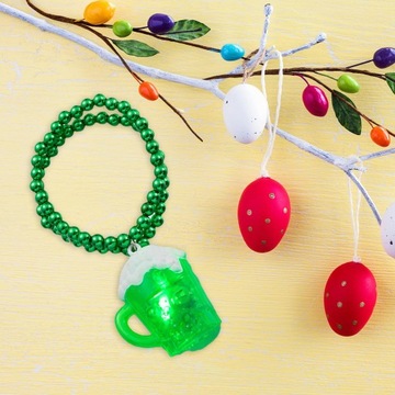 СТ. Ожерелье из бисера на день Святого Патрика, нарядные аксессуары для костюма, пивная кружка