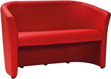 Sofa TM-2 czerwona ekoskóra biuro firma salon