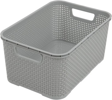 BRANQ - Koszyk Rattan - pojemnik plastikowy - kosz - pudełko - 10 L